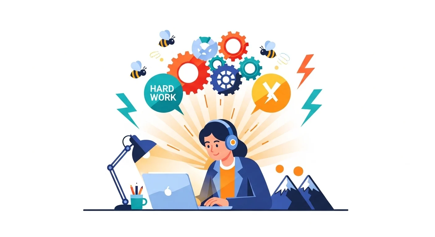 "metaphor for working hard"