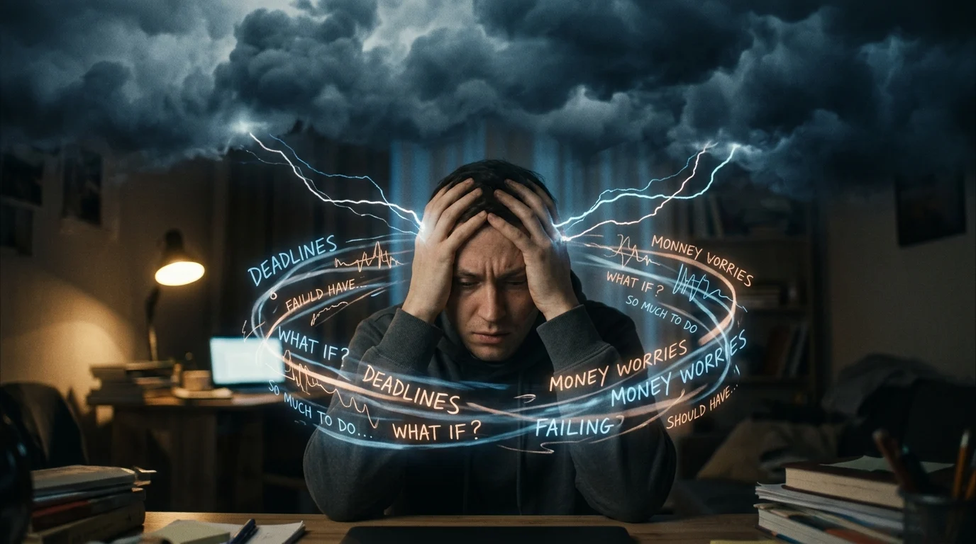 "metaphor for anxious"