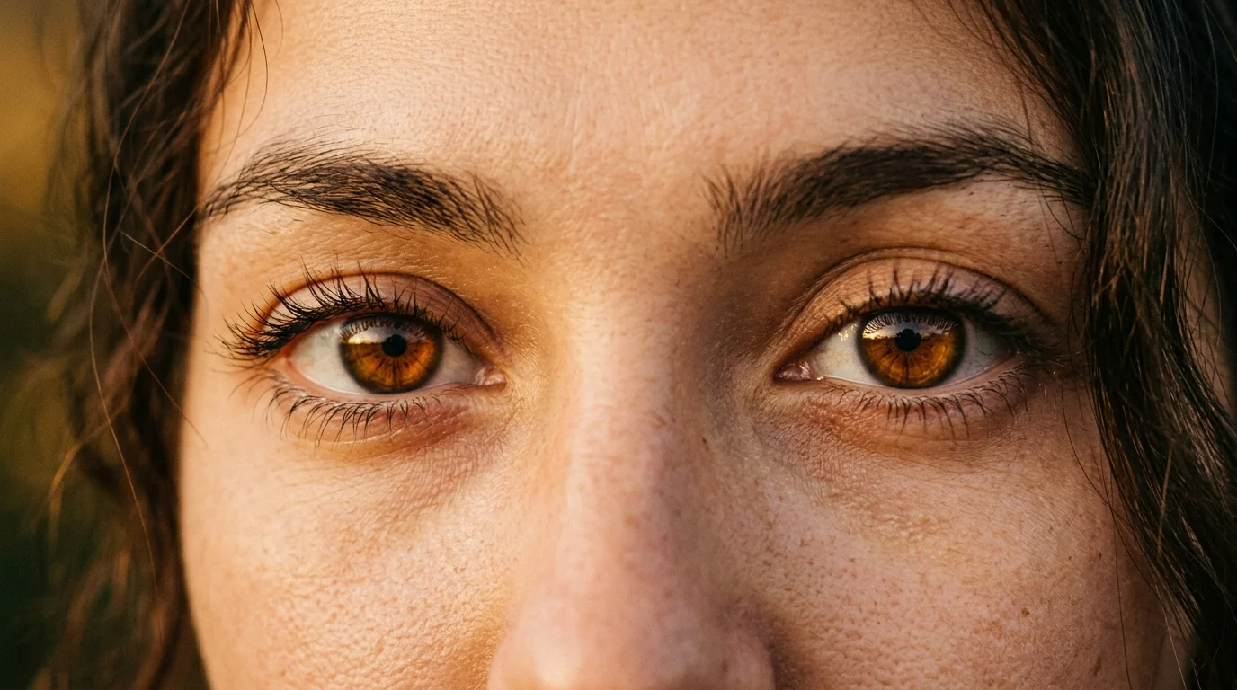 "metaphor for brown eyes"