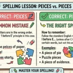 peices vs pieces
