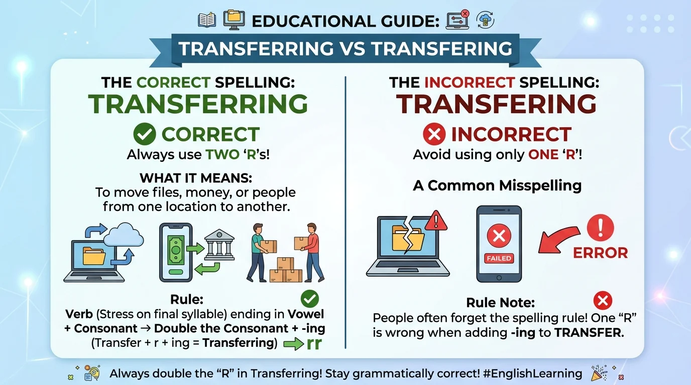 transferring vs transfering