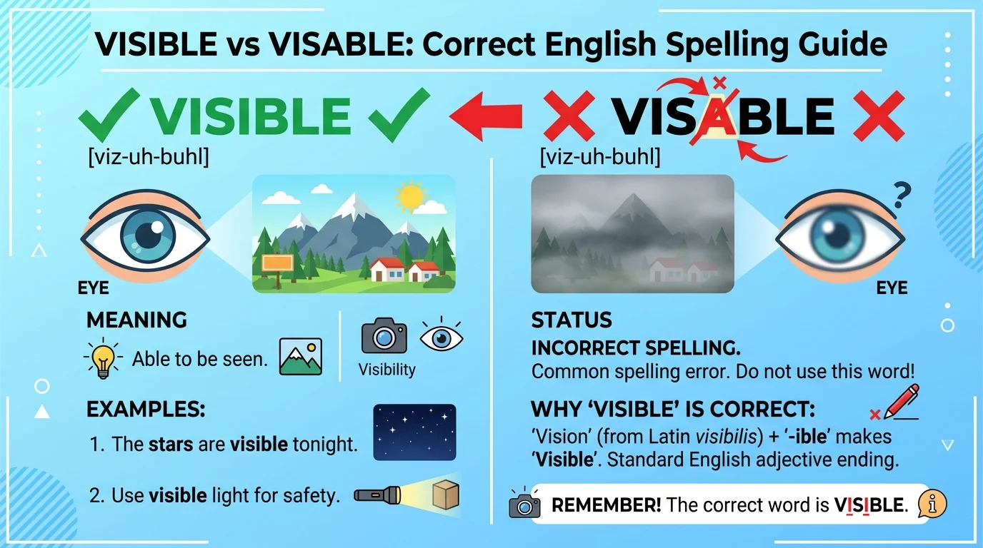 visible or visable