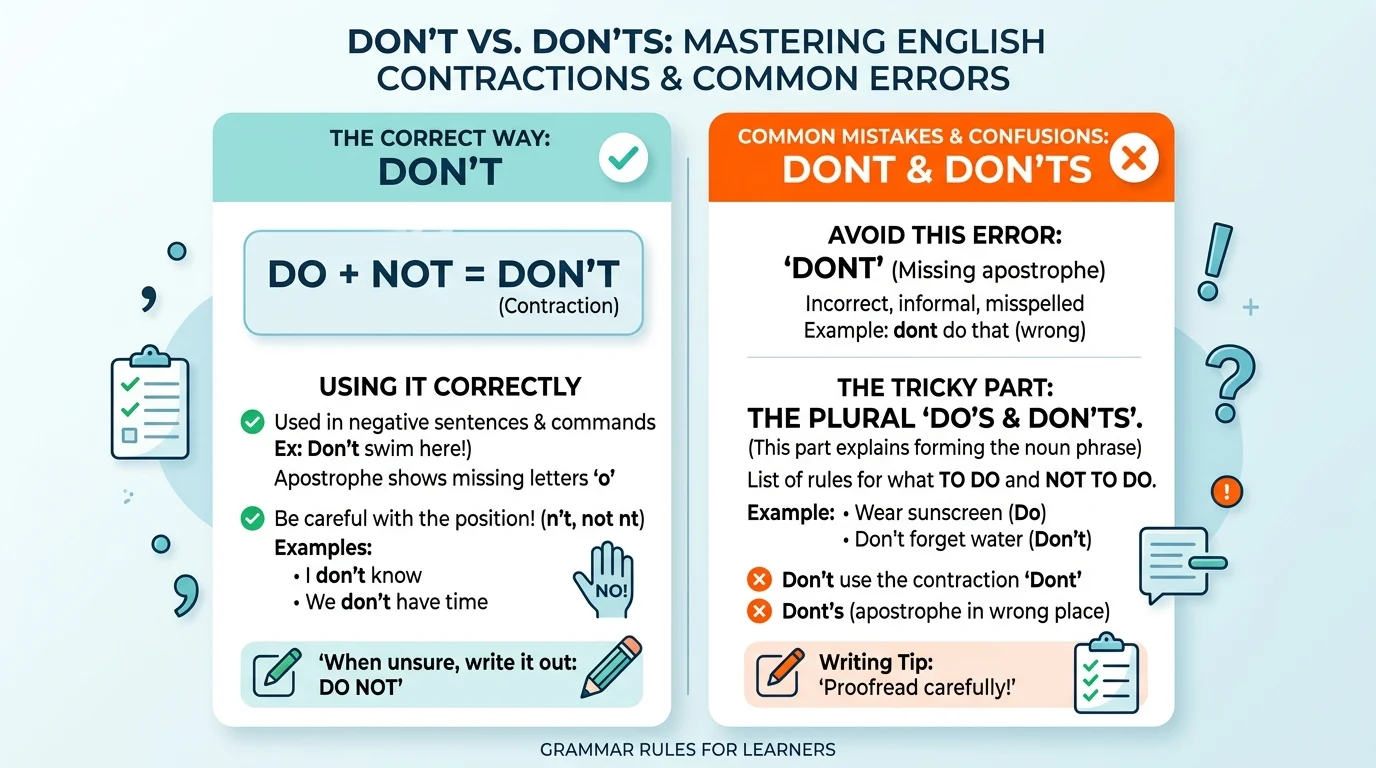 donts or don’ts