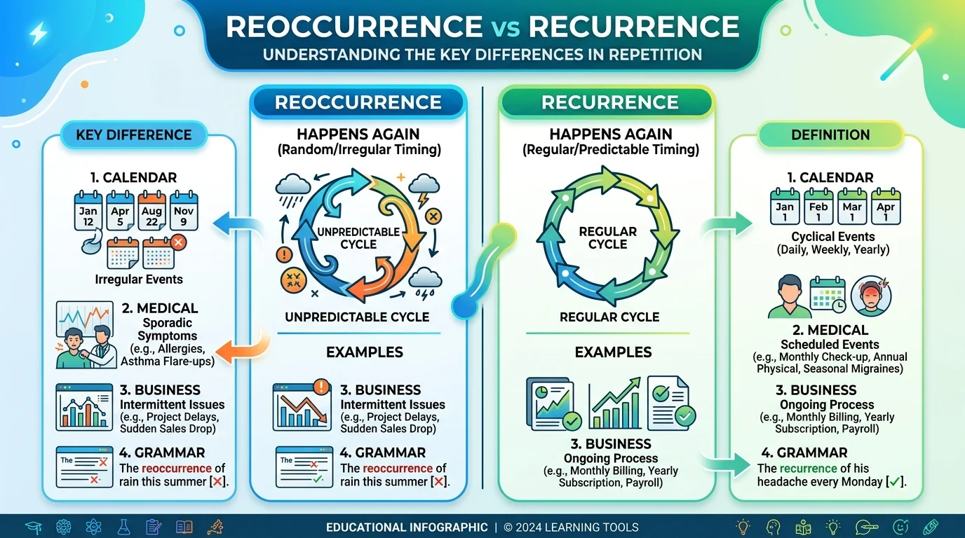 reoccurrence vs recurrence