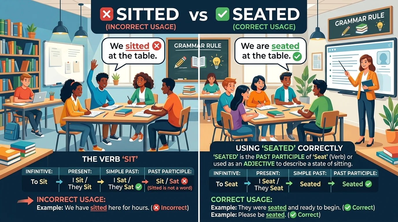 sitted vs seated