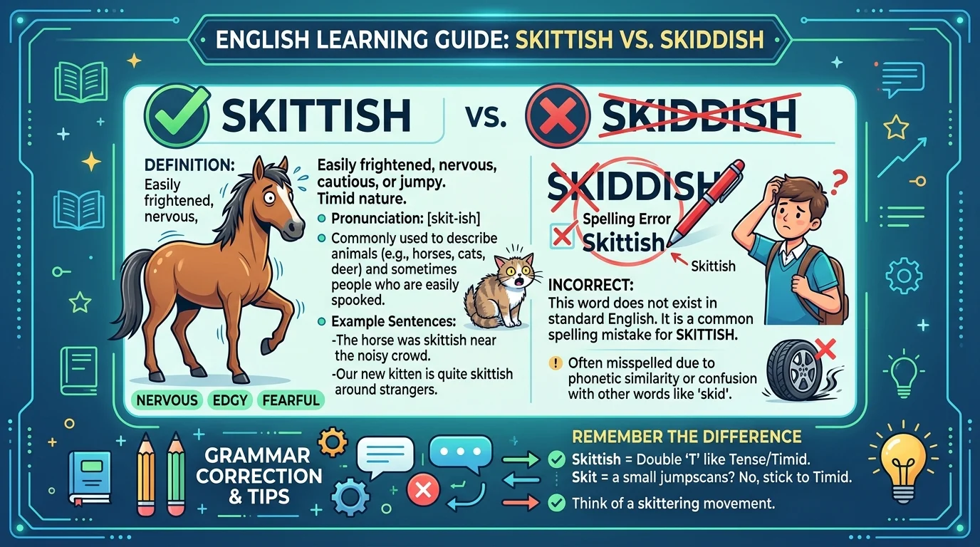 skiddish vs skittish
