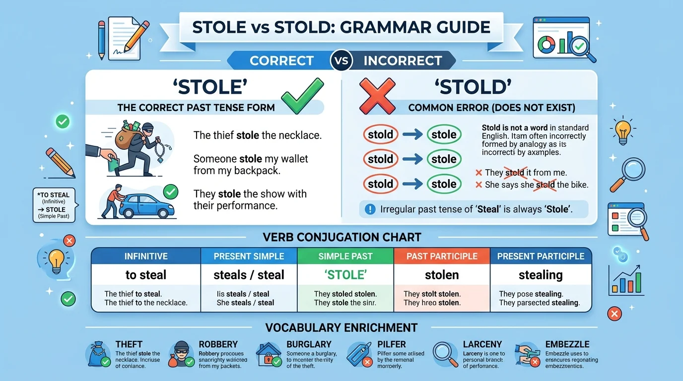 stole vs stold