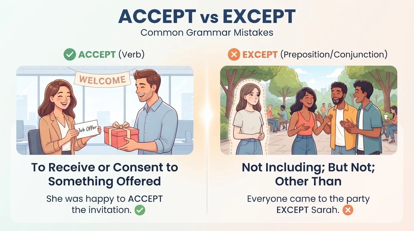 accept vs except