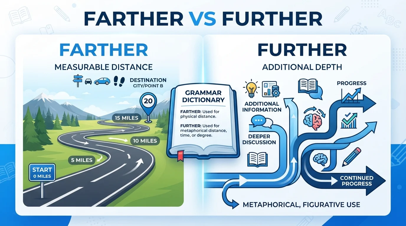 farther vs further