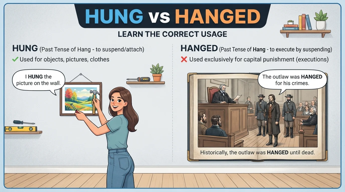 hung vs hanged