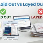 laid out vs layed out