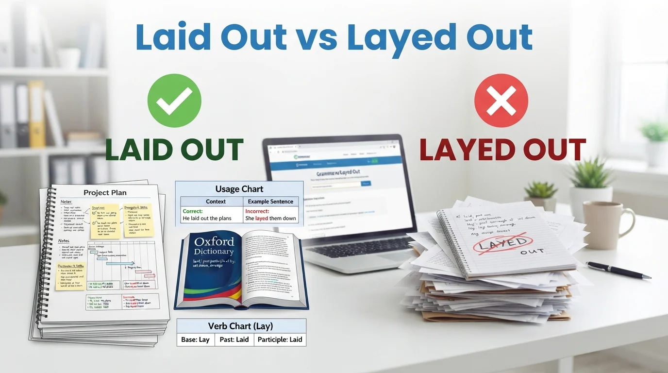 laid out vs layed out