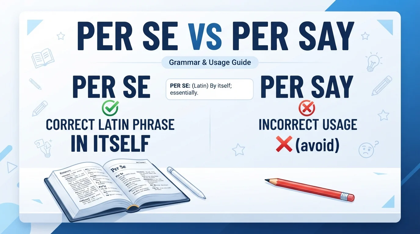 per se vs per say
