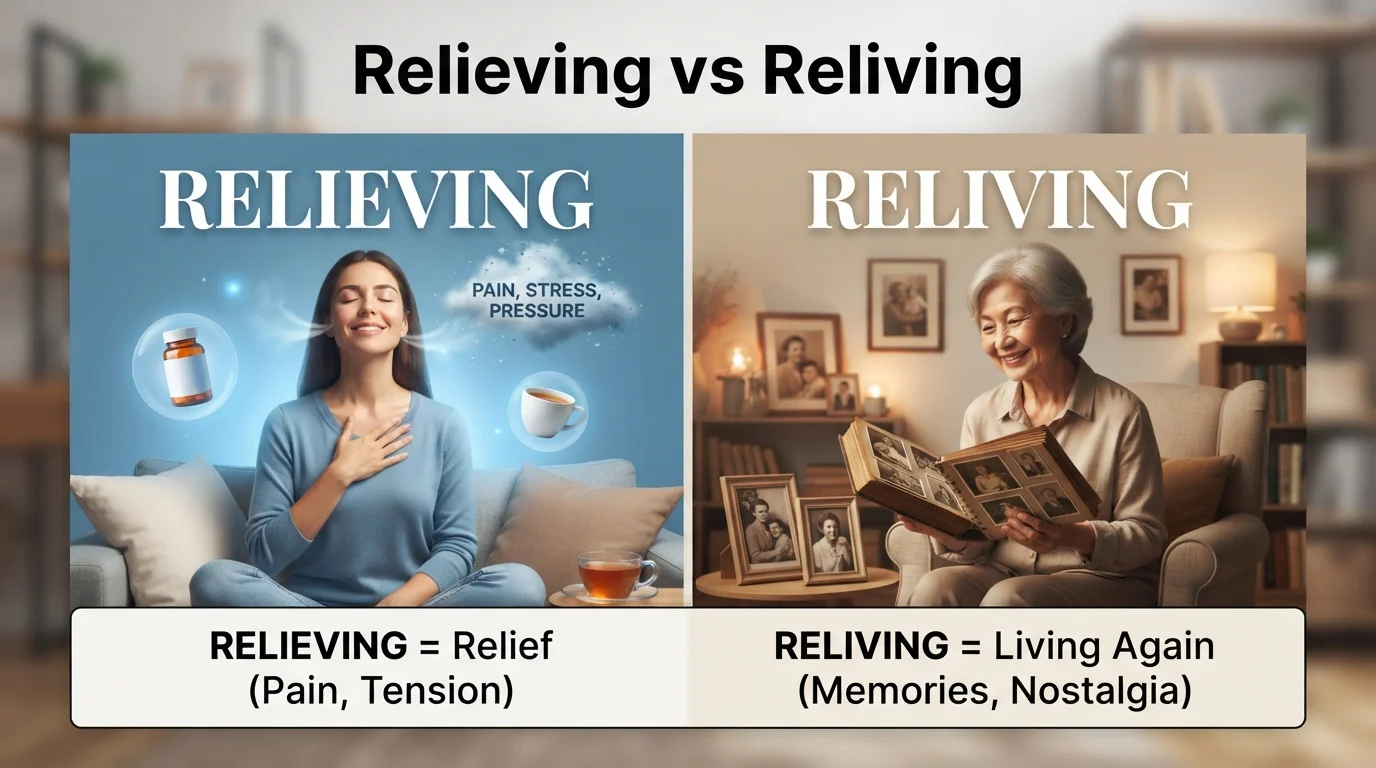 relieving vs reliving