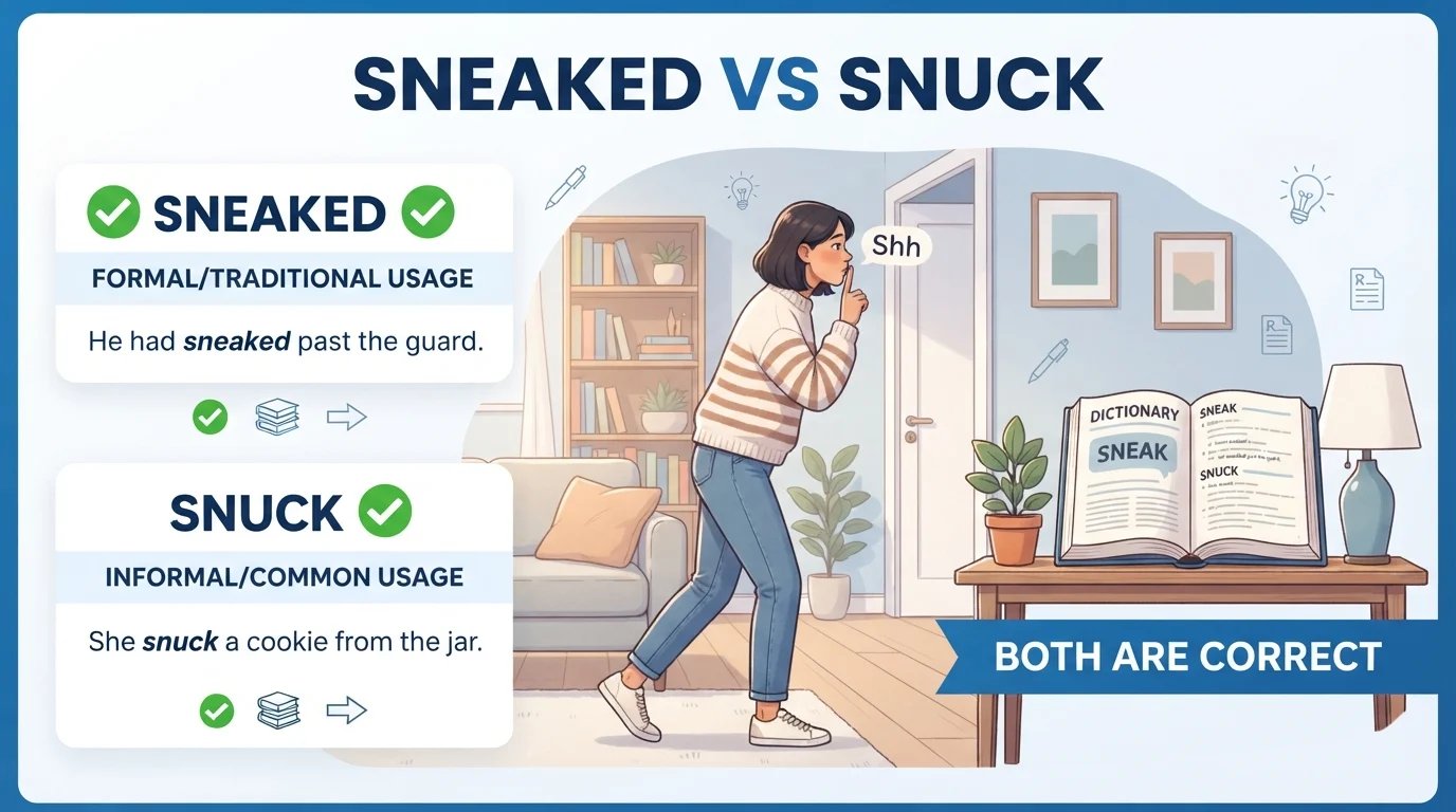sneaked vs snuck